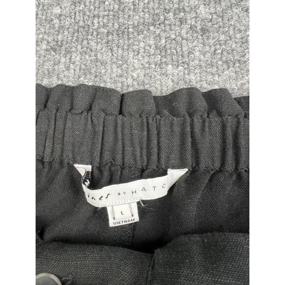 The Nines by Hatch Maternity Pants Women's L Black Cropped Button Tapered - Picture 2 of 4